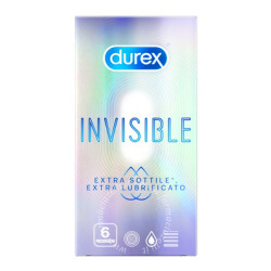 Preservativi Durex invisibile extra lubr - 6 pezzi