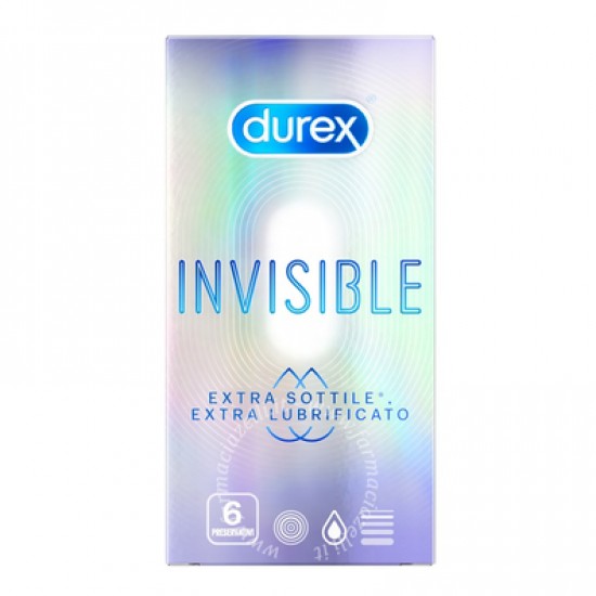 Preservativi Durex invisibile extra lubr - 6 pezzi