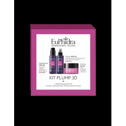 Euphidra Plump 3D Kit Plump 3D Crema Ricca Acido Ialuronico50 Ml + Detergente 3 Ceramidi 100 Ml + Tonico Acido Ialuronico 100 Ml