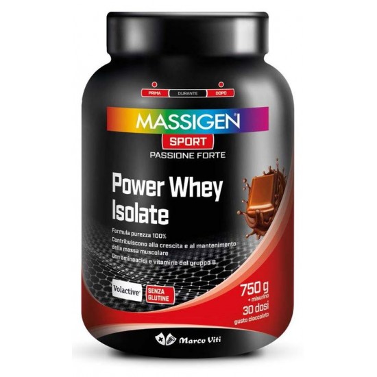 Marco Viti - Massigen Sport Power Whey Isolate Cioccolato Confezione 750Gr